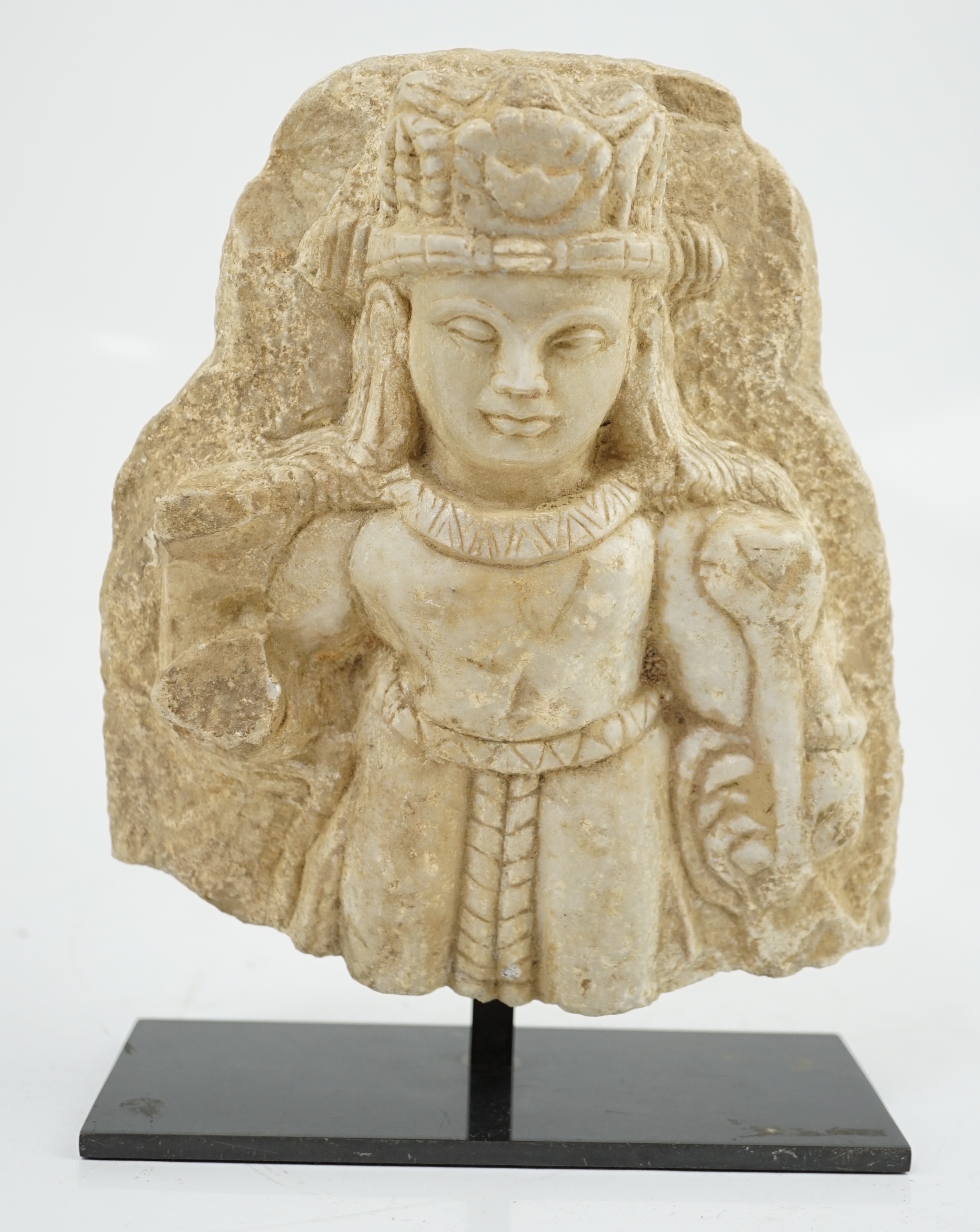 A white marble stele of a Bodhisattva, North West India, Hindu Shahi period, 9th/10th century A.D.